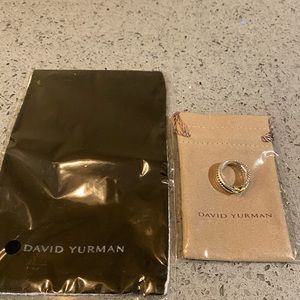 Auth David Yurman X Crossover Ring with 18K Gold